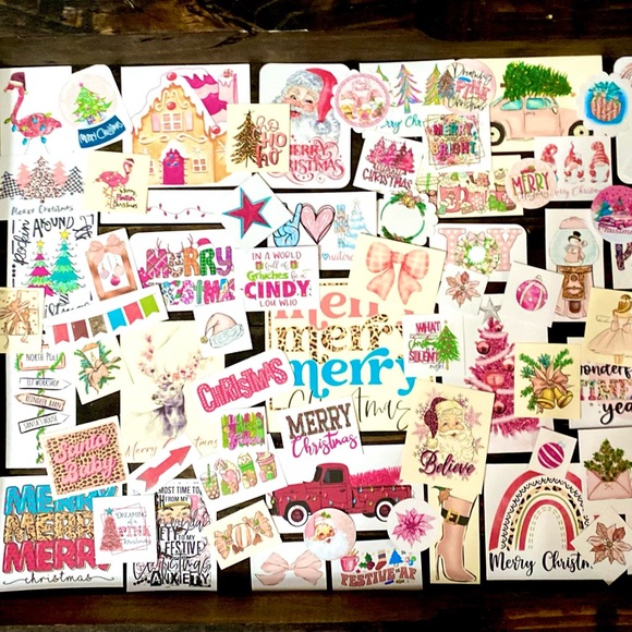 Pink Christmas Bag 1 - Collection Of 70 Junk Journal Inspiring & Sassy Sayings - Picture 2 of 4